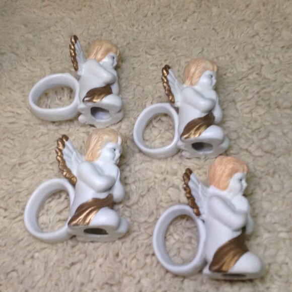 Dept 7, Porcelain Angel Napkin Holders; Christmas, Celebration, Traditional chic - Picture 6 of 7